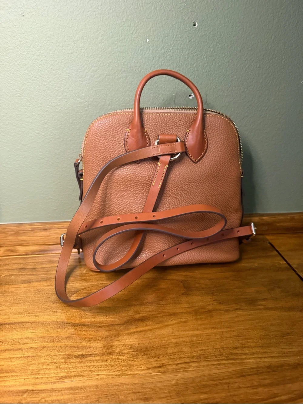 Dooney & Bourke Tan Leather Backpack